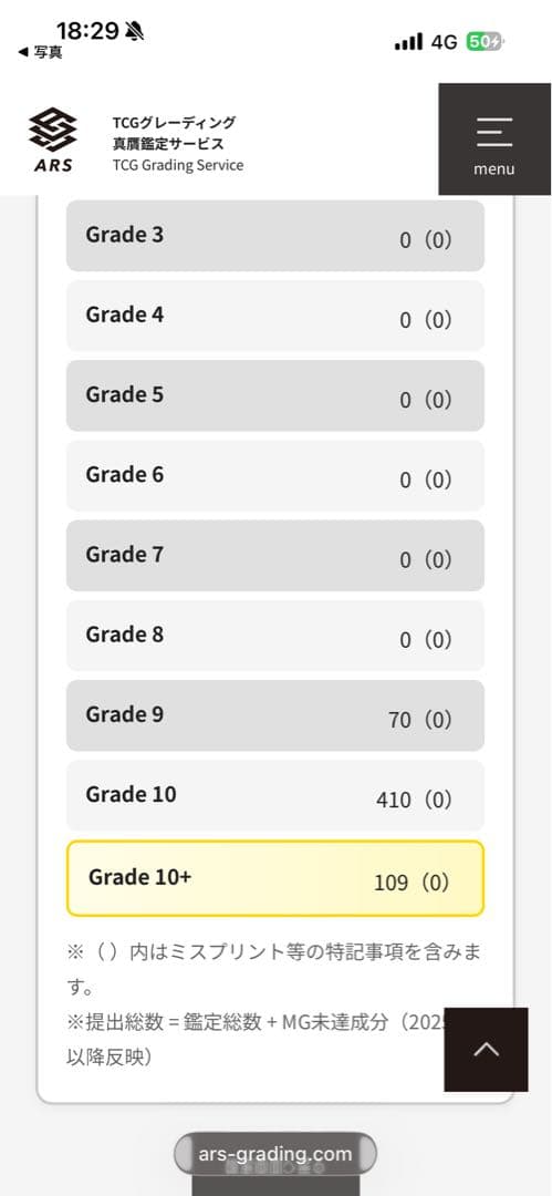 ブラッキーex ARS10+ SAR センタリング良 証明書付