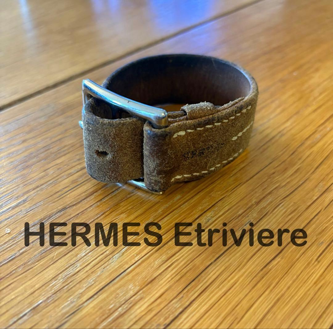 HERMES エルメス エトリヴィエール レザー ブレスレット バングル H刻印