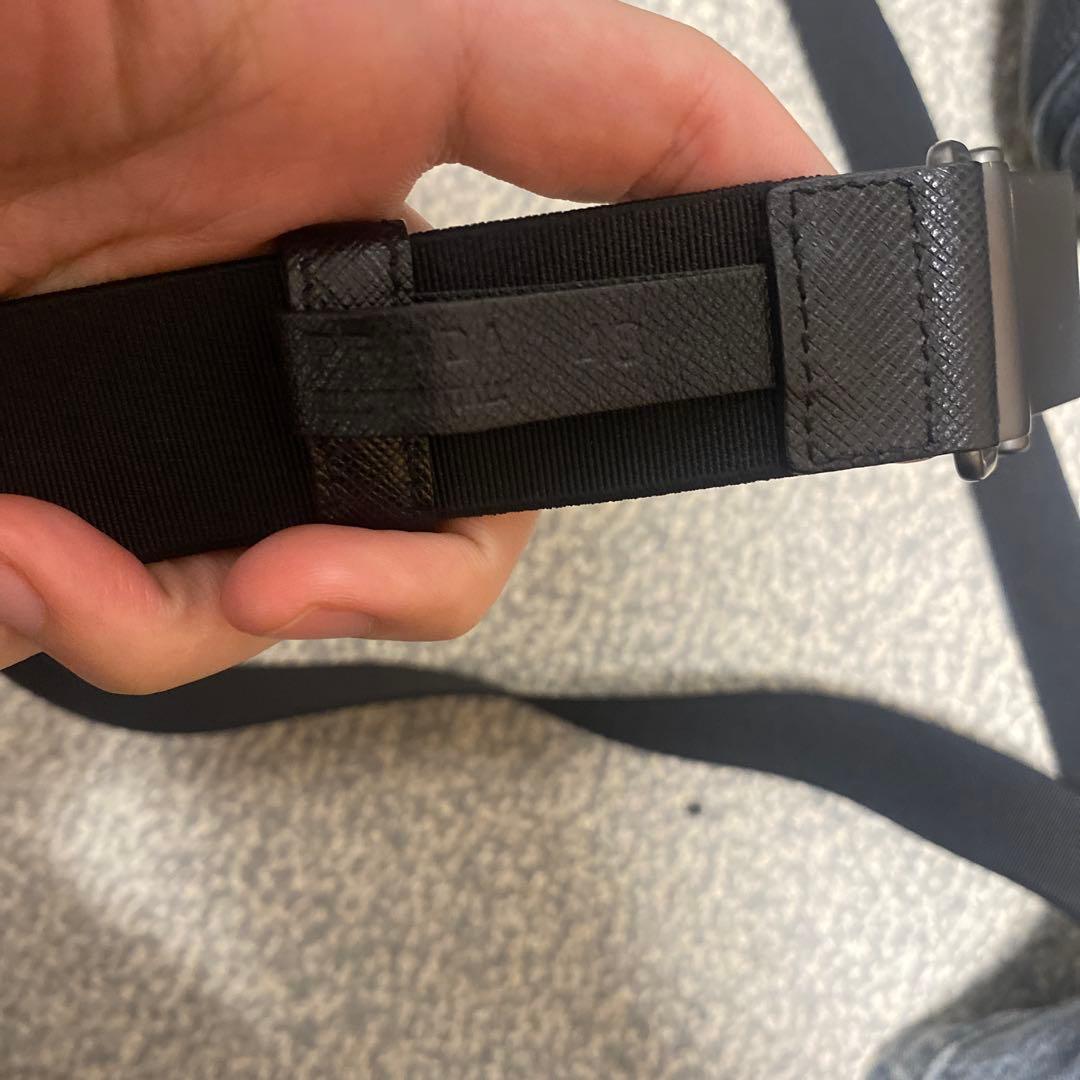 PRADA ミラノ ブラックナイロンベルト 箱付き