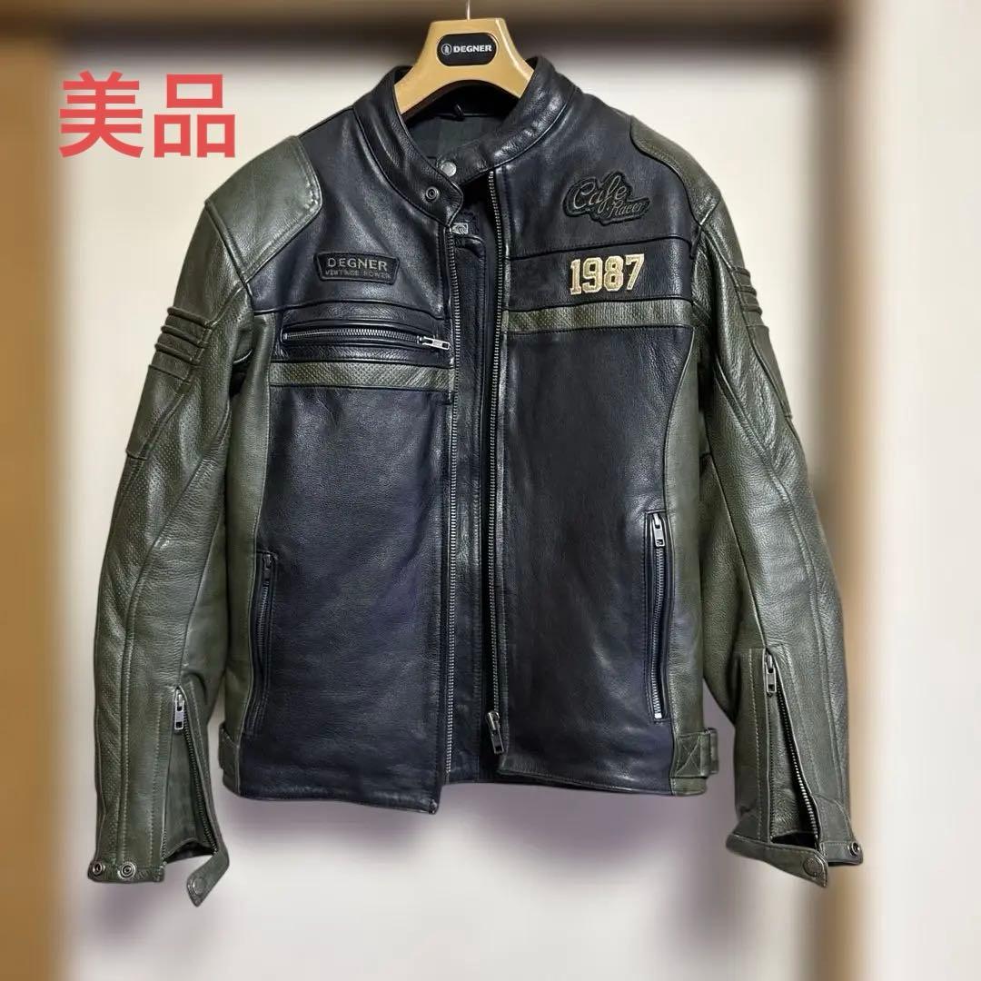 【美品】デグナー 牛革 レザージャケット 20WJ-2 バイク用 メンズ M