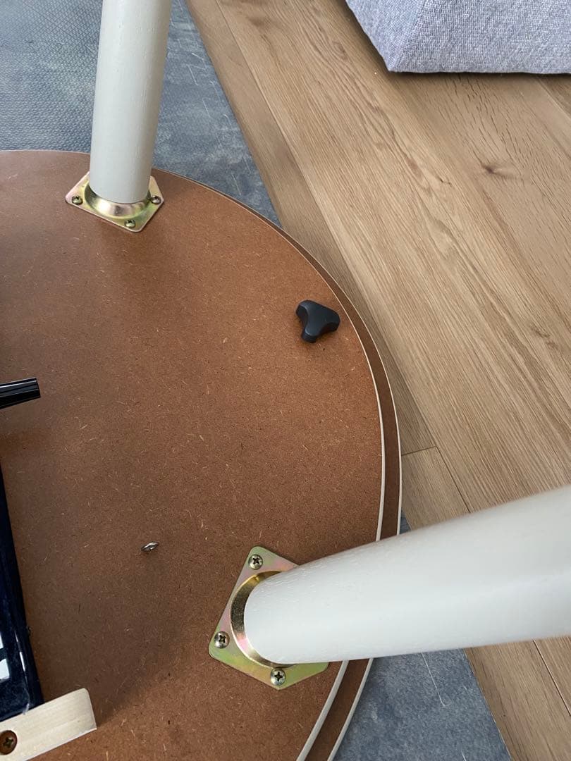 ニトリ家具✨豆型ホワイト　木製こたつテーブル 横90 縦約60 高さ37