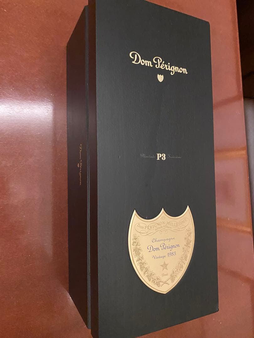 1983！木箱レア物！ドンペリニヨン P3 ゴールドラベイラヴェイ 空瓶ケース