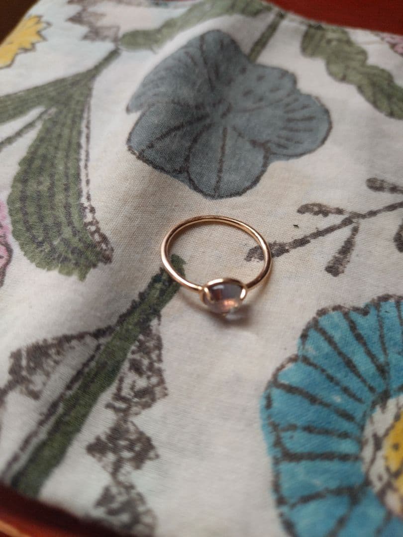 ete　エテ　K10 レインボーフローライト リング