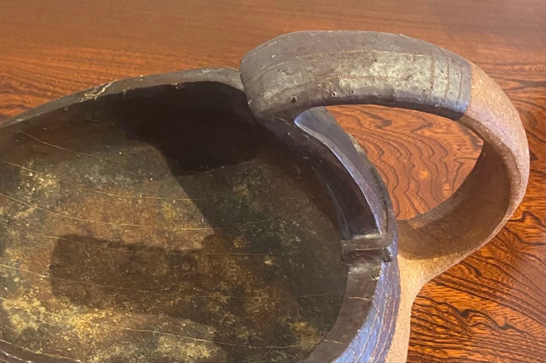 伊賀焼　小島憲二作　手付鉢　M242