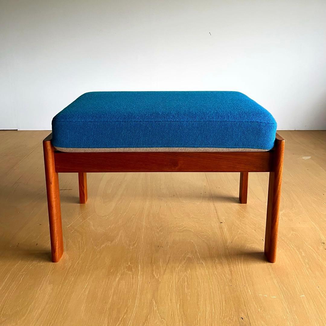 北欧デザイン オットマン 美品 チーク無垢材 ヴィンテージ家具
