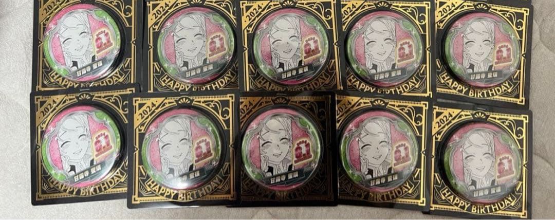 鬼滅の刃 甘露寺蜜璃 バースデイ缶バッジ 2024 10個セット まとめ売り