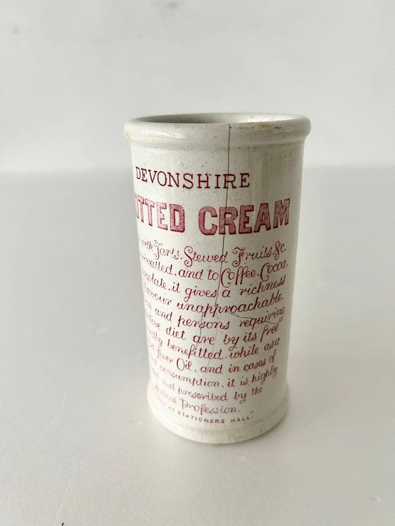 【イギリスアンティーク】クロテッドクリームポット　CLOTTED　CREAM