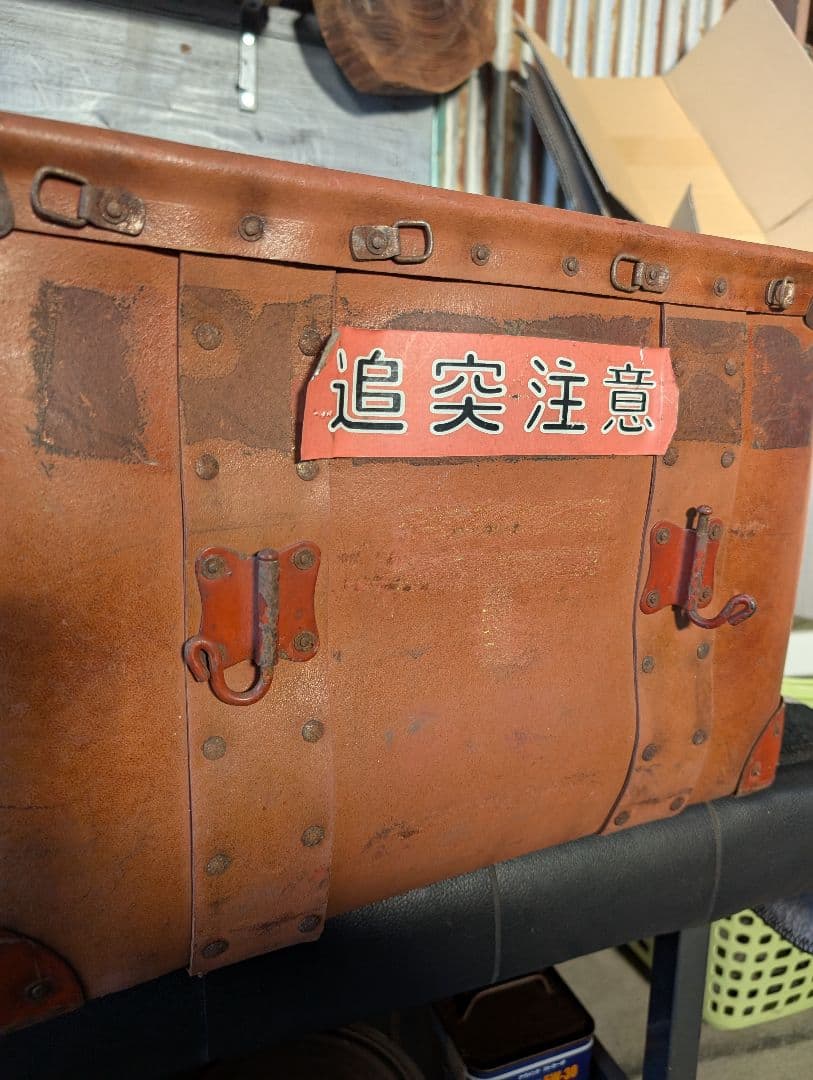 ボテ箱　希少　昭和レトロ　カブ荷台　アンティーク収納ボックス　バイクカゴ