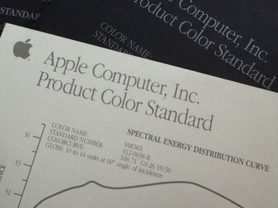 非売品 Apple Computer シボ見本&色見本