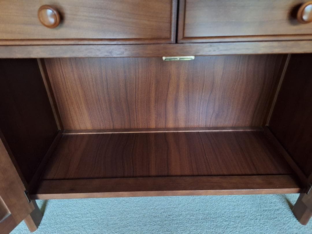 美品！Karimoku カリモク家具 木製 電話台 キャビネット 飾り棚