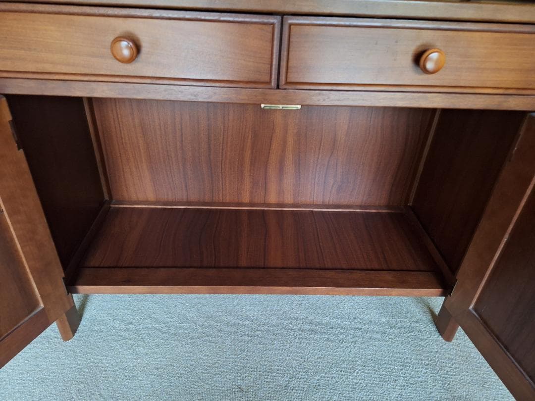 美品！Karimoku カリモク家具 木製 電話台 キャビネット 飾り棚