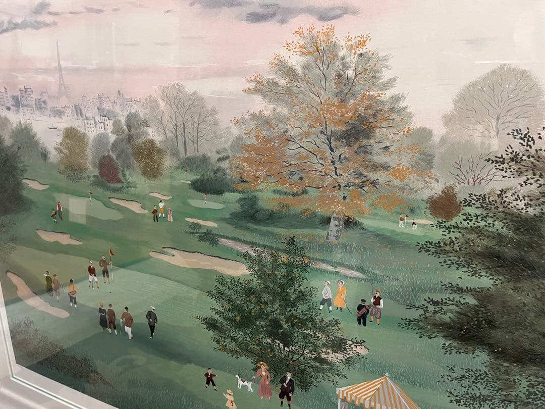 版画　ミッシェル・ドラクロワ　ゴルフ