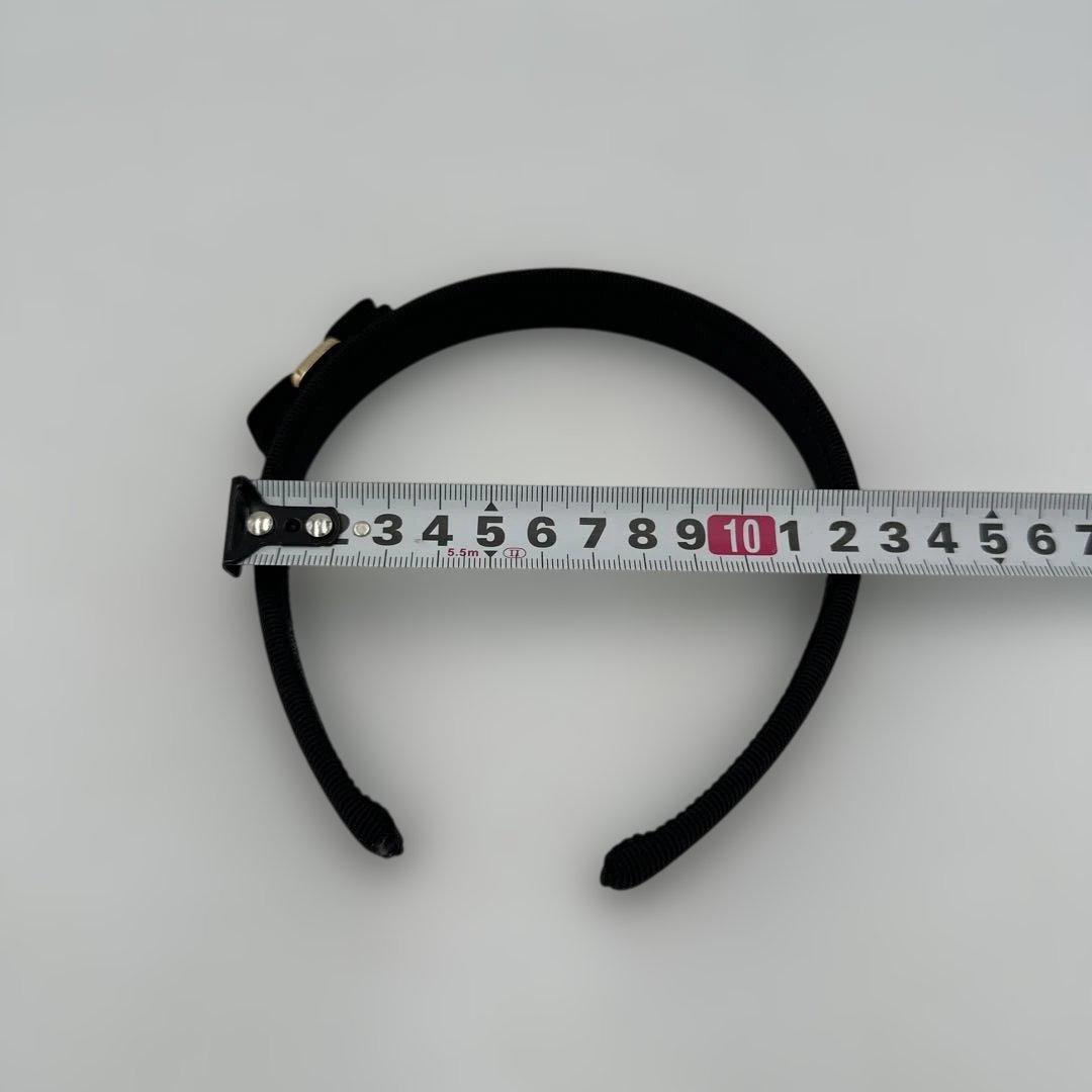 Salvatore Ferragamo ブラックヘアバンド　Y29