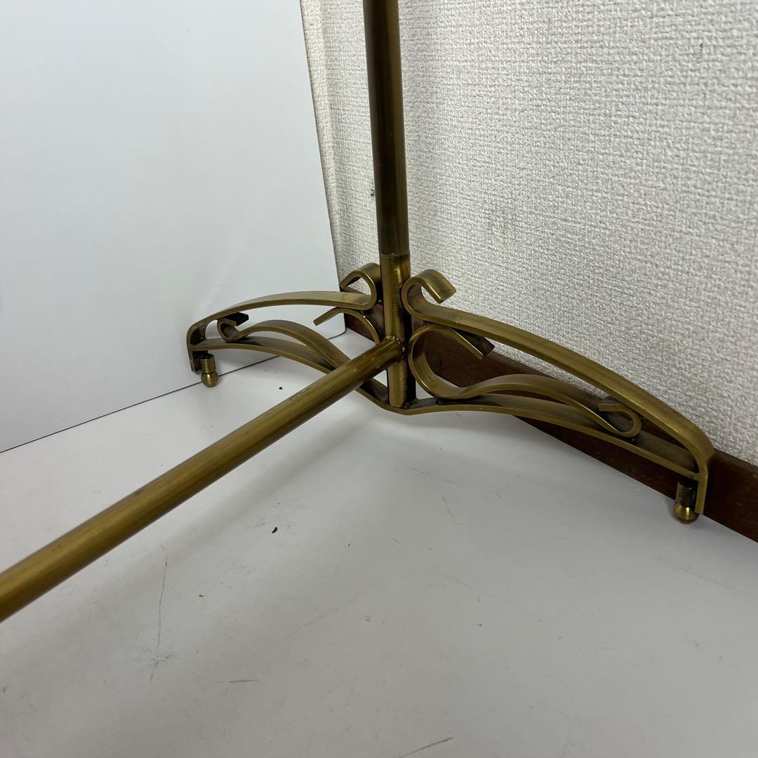 ①アンティーク　ゴールド　ハンガーラック ビンテージ　アイアン　幅120cm