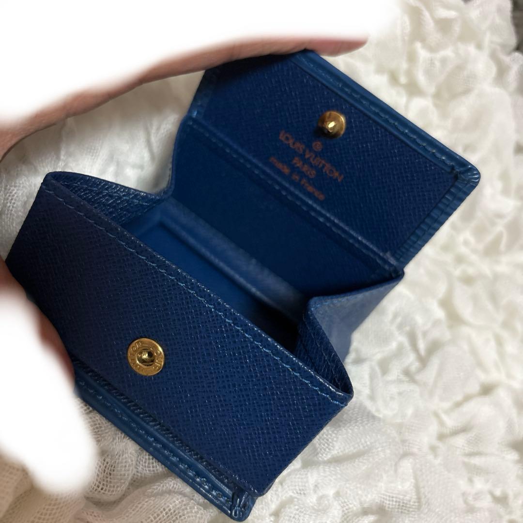 【美品】Louis Vuitton エピレザー　ケース　ネイビー