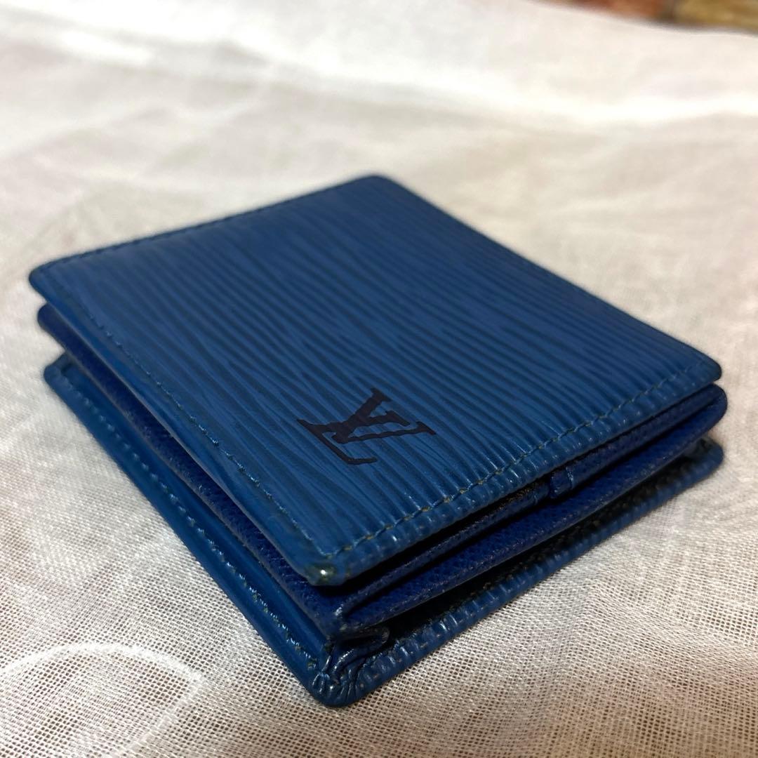 【美品】Louis Vuitton エピレザー　ケース　ネイビー