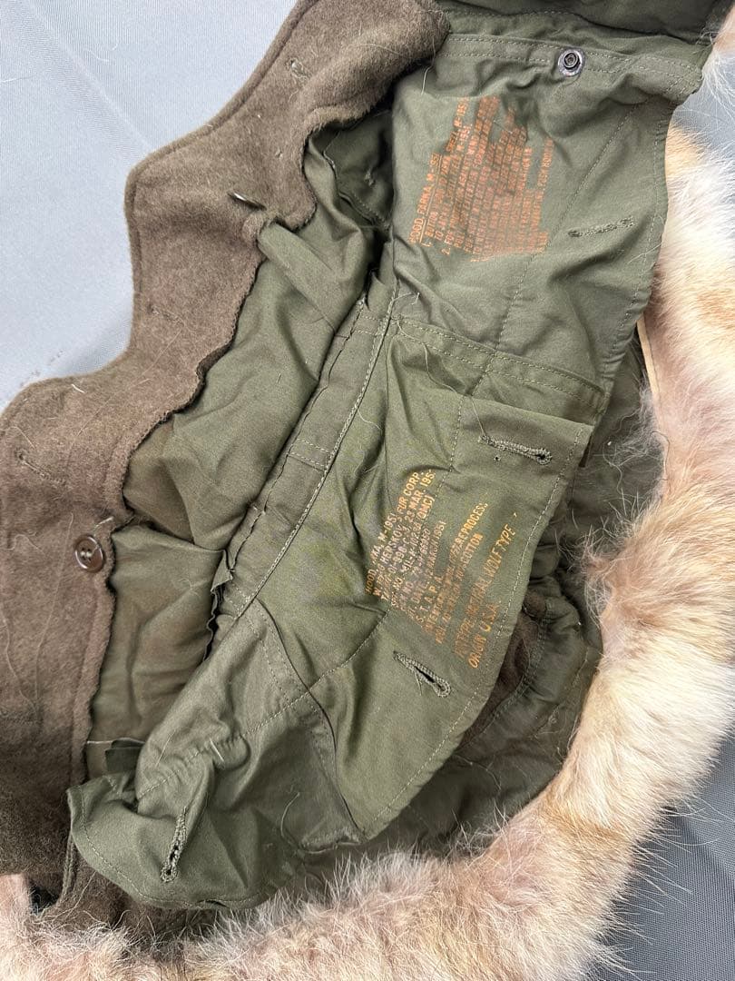 M-51 パーカー用フード　タグ赤　焼け