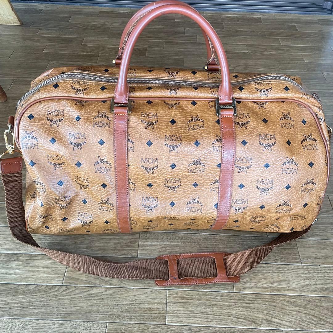 MCM ヴィンテージ ボストンバッグ 大容量 リバイバル人気