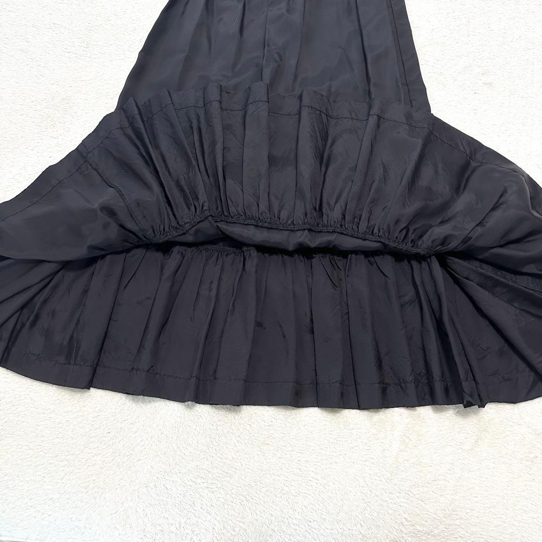 希少 COMME des GARÇONS ティアード フリル スカート 黒