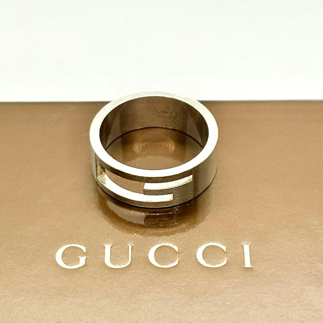 ◆GUCCI グッチ ブランデッドG リングSV925 指輪 22号
