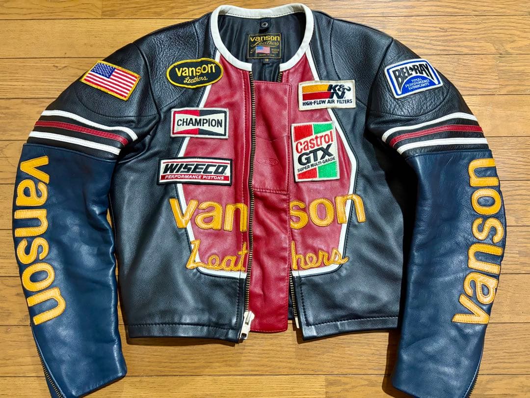 vanson バンソン　希少ステッチスター　サイズ38