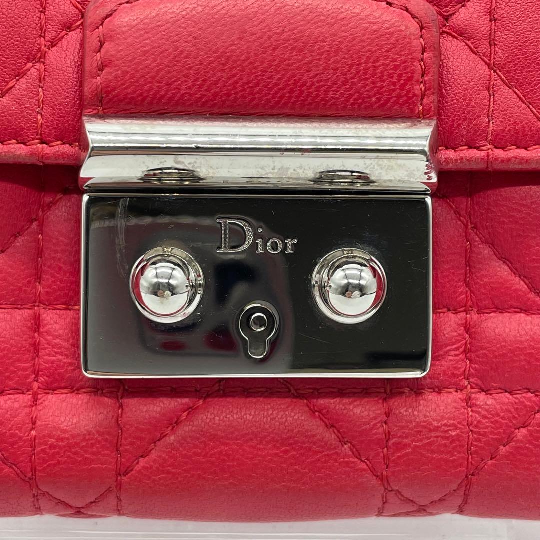 【美品】 DIOR クリスチャンディオール レディディオール レザー 折り財布