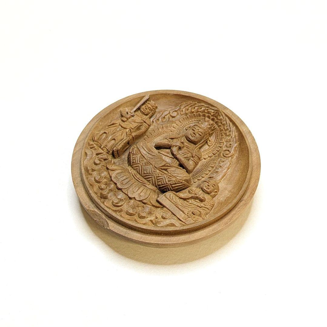 【フォロー割・新品】 香合仏　真言宗　白檀　仏龕　懐中仏　真言宗三尊