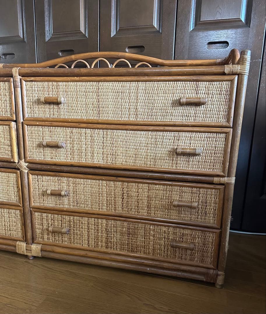 ラタン製チェスト　 8引き出し