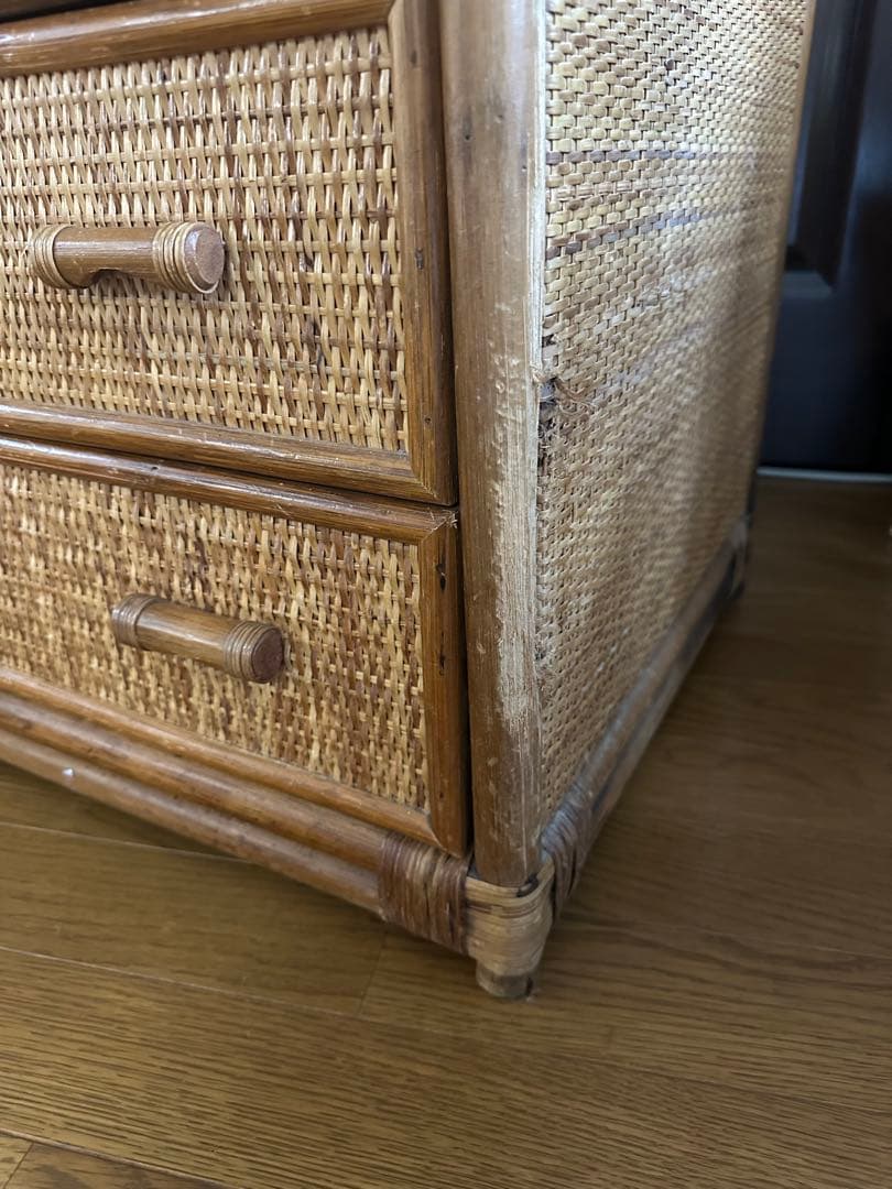 ラタン製チェスト　 8引き出し