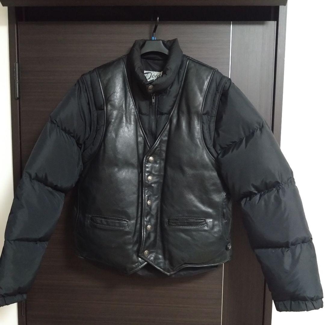 Osa Schott レザー×ダウン 2WAY ジャケット サイズ40