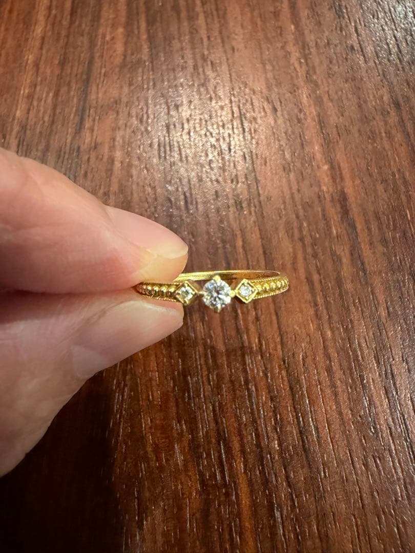 jupiter ダイヤモンド付きゴールドリング K18