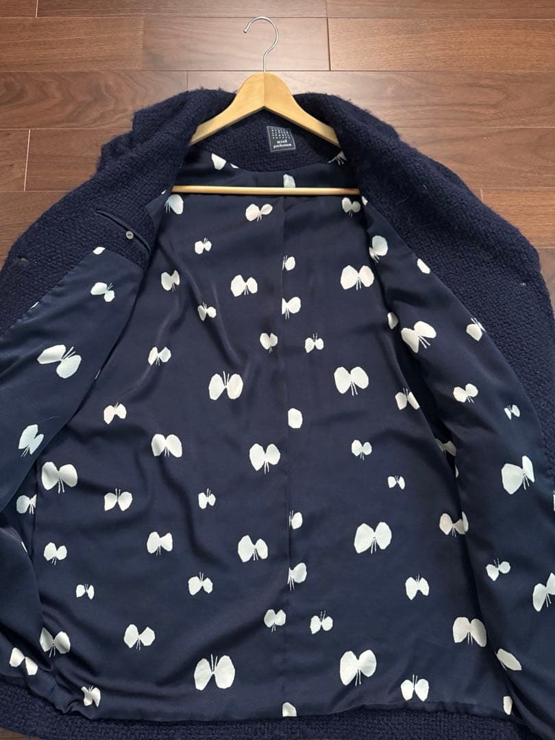 【はなこさま専用】ミナペルホネン　モヘアコート(裏地ほつれあり)