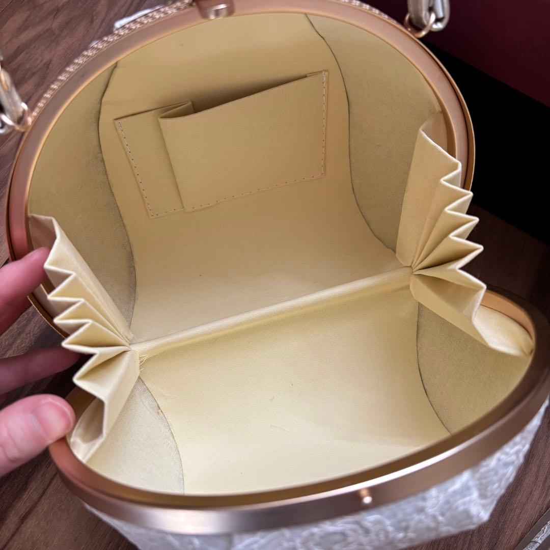 和装　草履バッグセット　レース　白　金　ゴールド　ホワイト