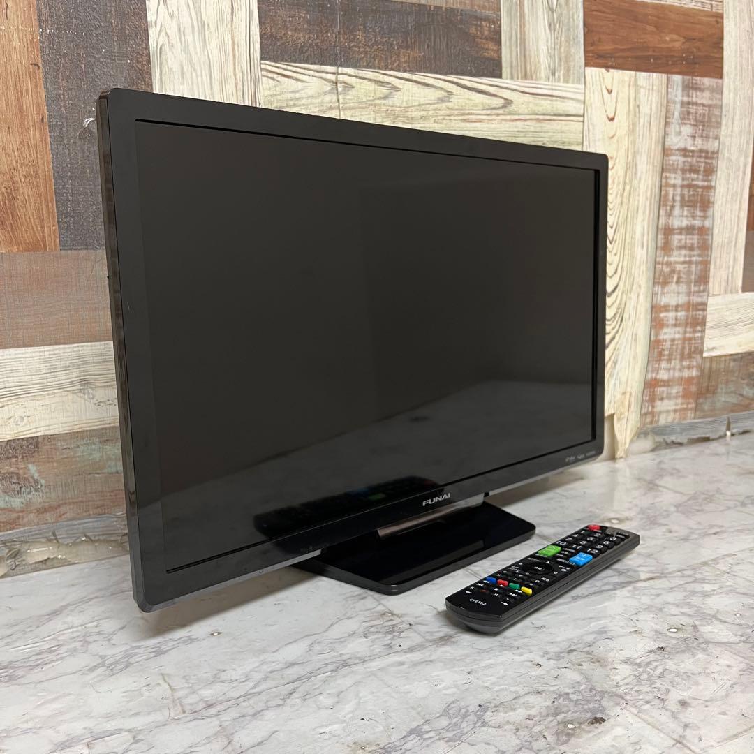 即日受渡❣️全国送料込フナイ24型液晶TV500GB録画機能内蔵。新品リモコン付