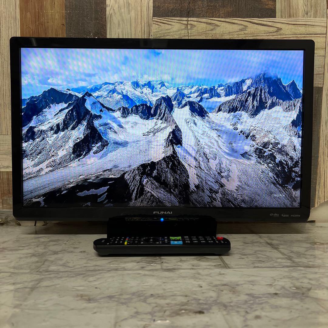 即日受渡❣️全国送料込フナイ24型液晶TV500GB録画機能内蔵。新品リモコン付