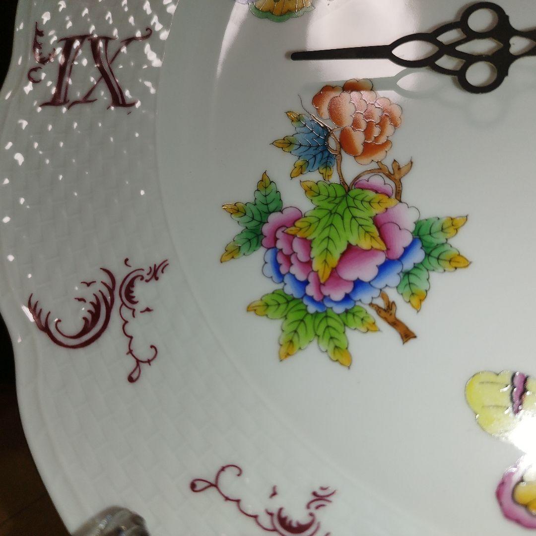 ヘレンド　ウォールクロック　ヴィクトリアブーケ　壁掛け時計