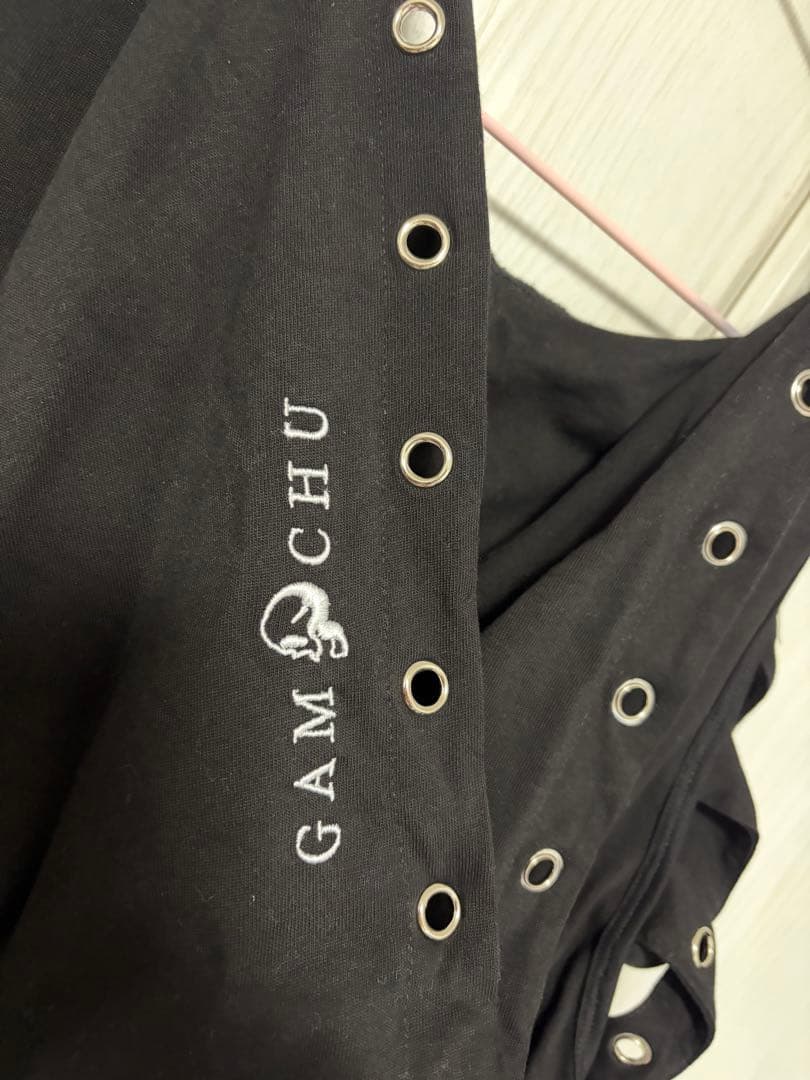 Gamchu【ガムチュ】ボクはずっと日陰にいたいなフード付きスカルタンクトップ