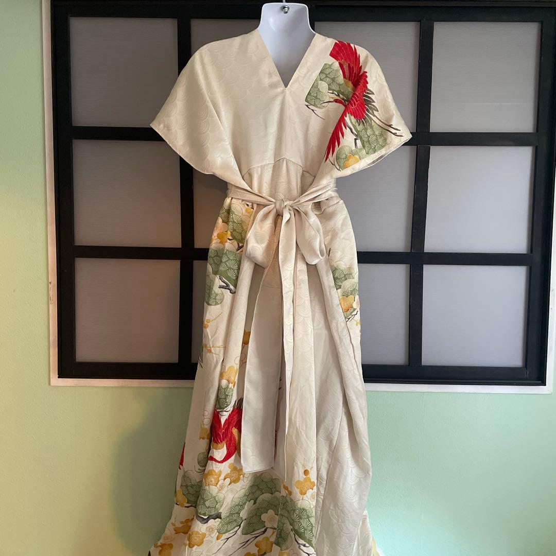 着物リメイク　ドレスワンピース⑥