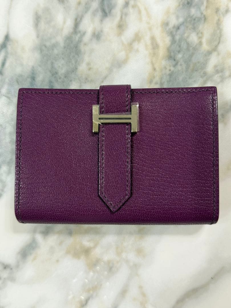 SALE❕エルメス　ミニ財布　新品　送料込　パープル　コンパクト