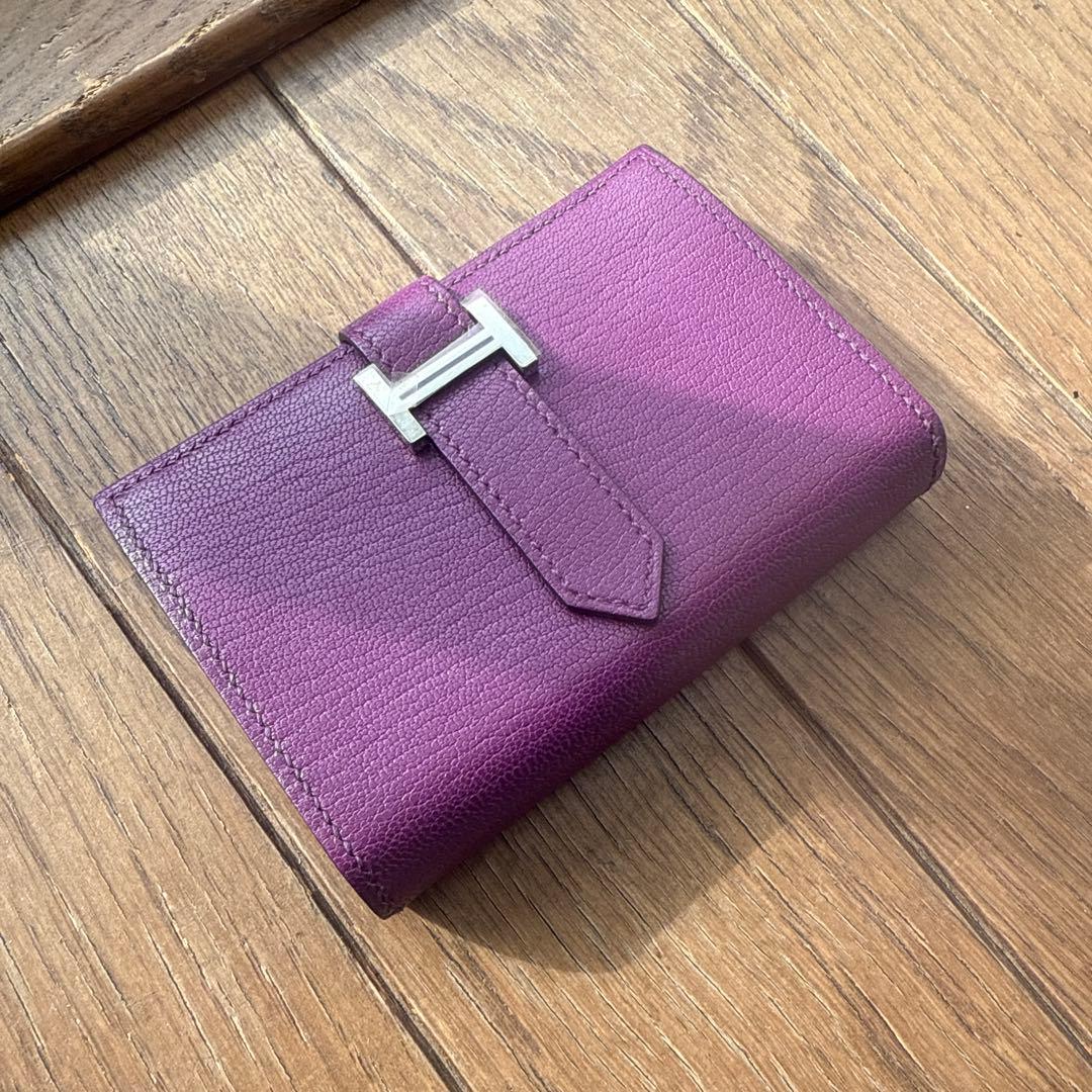 SALE❕エルメス　ミニ財布　新品　送料込　パープル　コンパクト