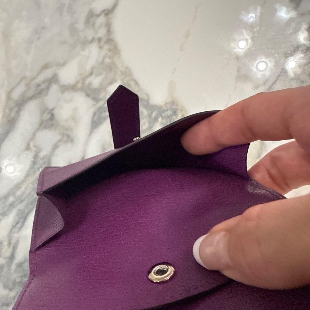 SALE❕エルメス　ミニ財布　新品　送料込　パープル　コンパクト