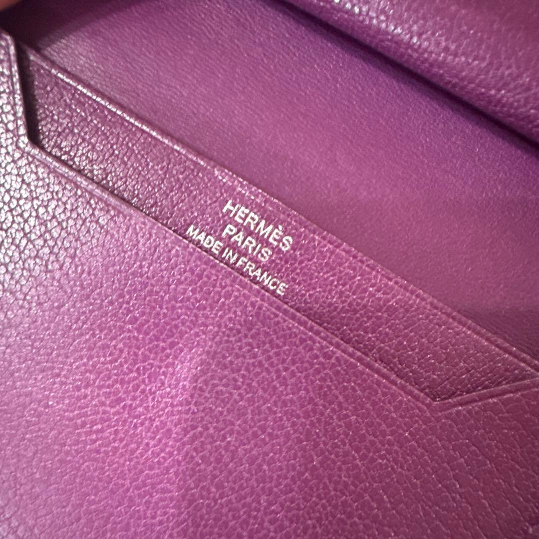 SALE❕エルメス　ミニ財布　新品　送料込　パープル　コンパクト
