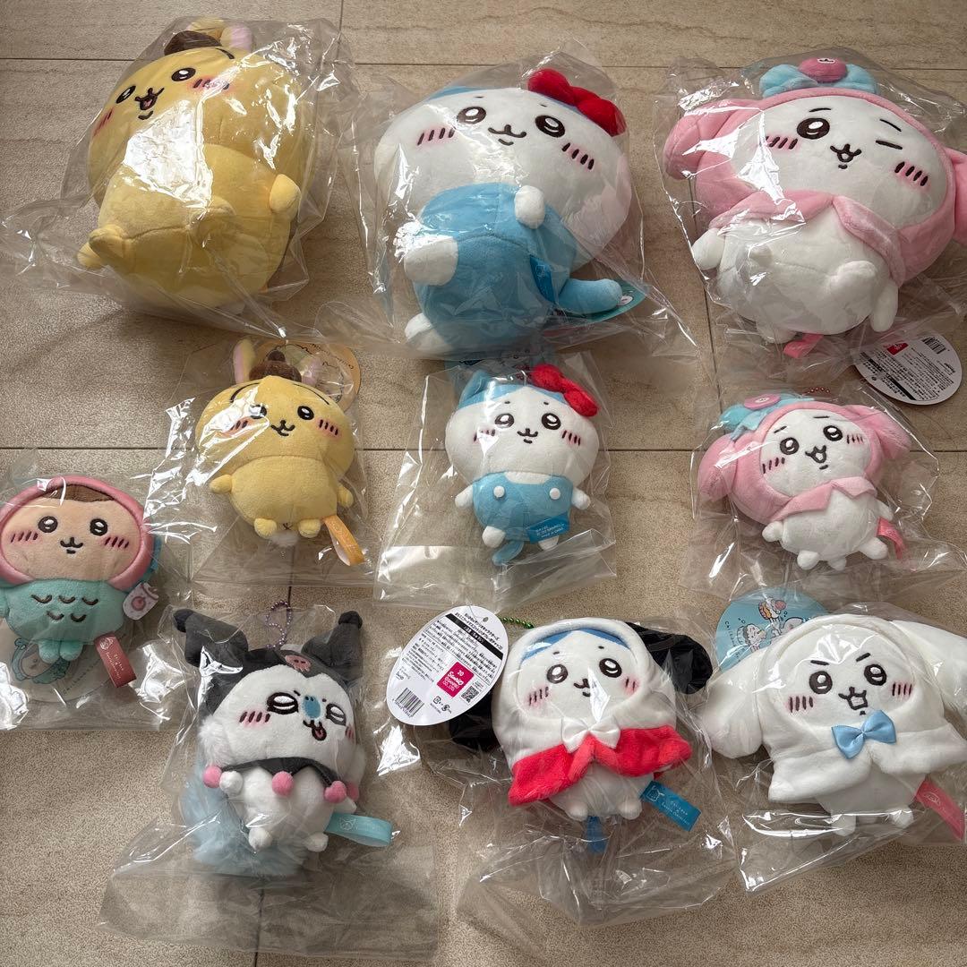 ちいかわ サンリオ ぬいぐるみ ぷちミニマスコット 計10点