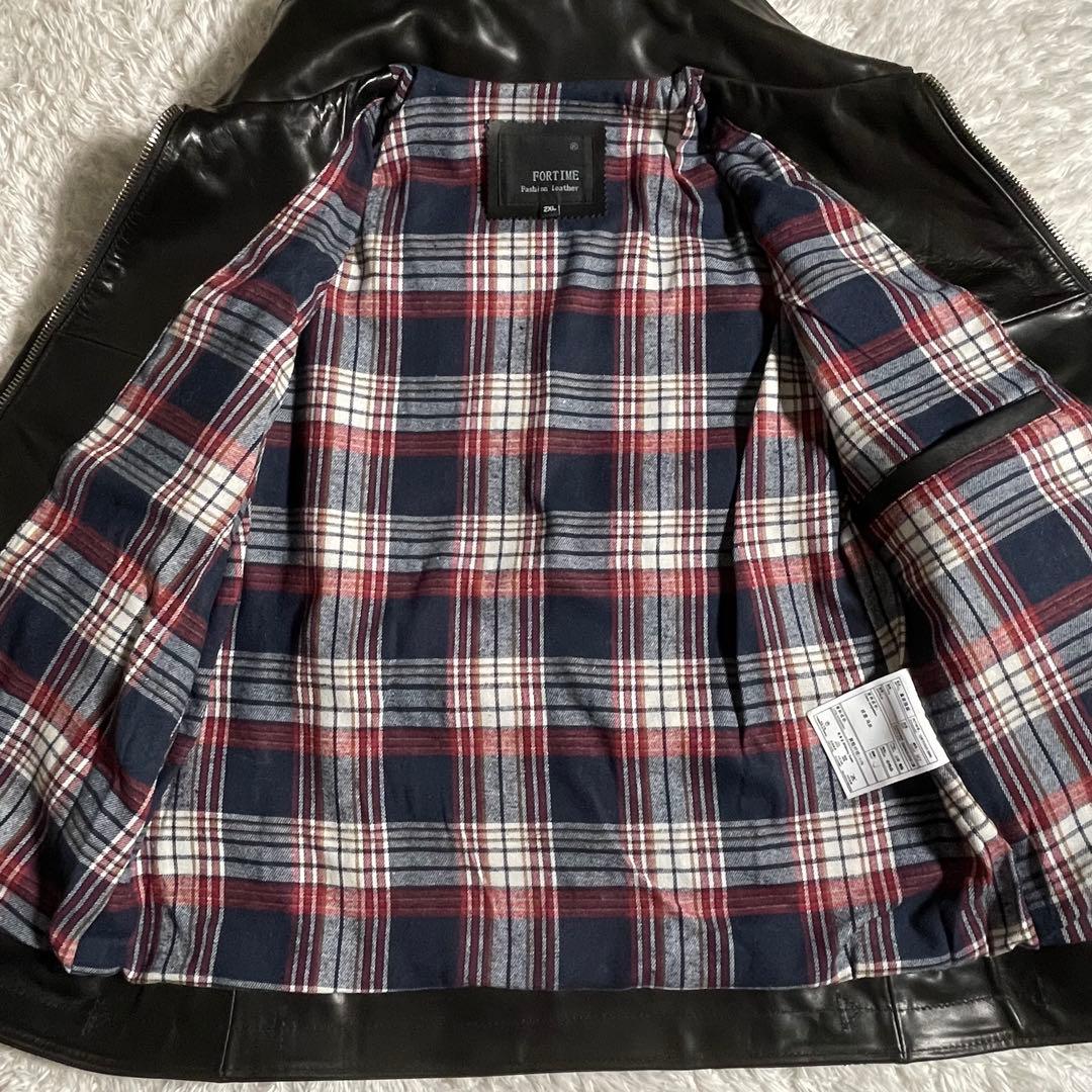 未使用 タグ付 Fortime レザージャケット 馬革 ホースハイド