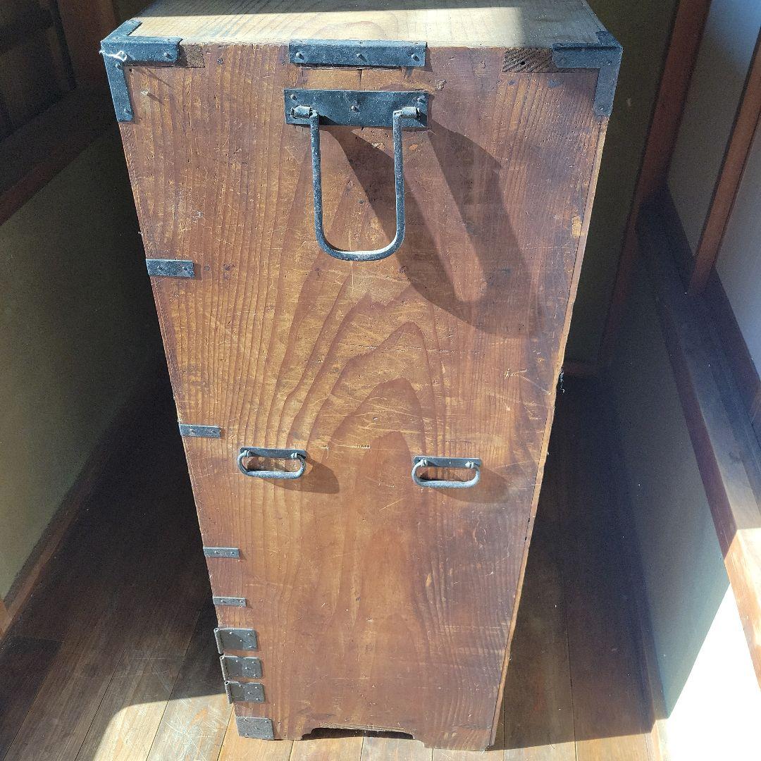 【大正レトロ】三尺和箪笥 アンティーク 古民家 古家具 装飾金具 専用鍵付き