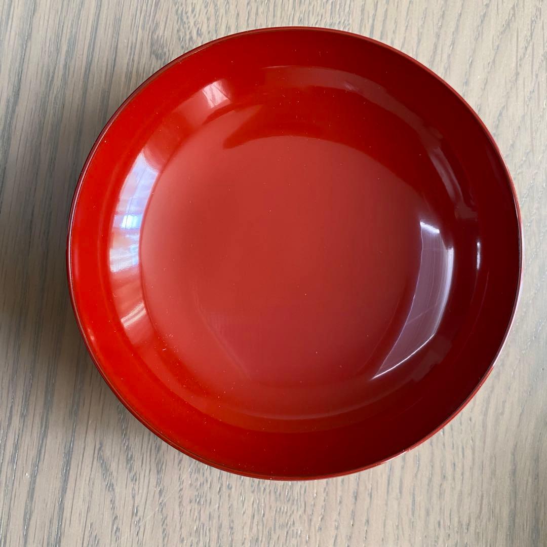 【未使用】山田平安堂 漆器 椀 蓋付 朱・黒セット