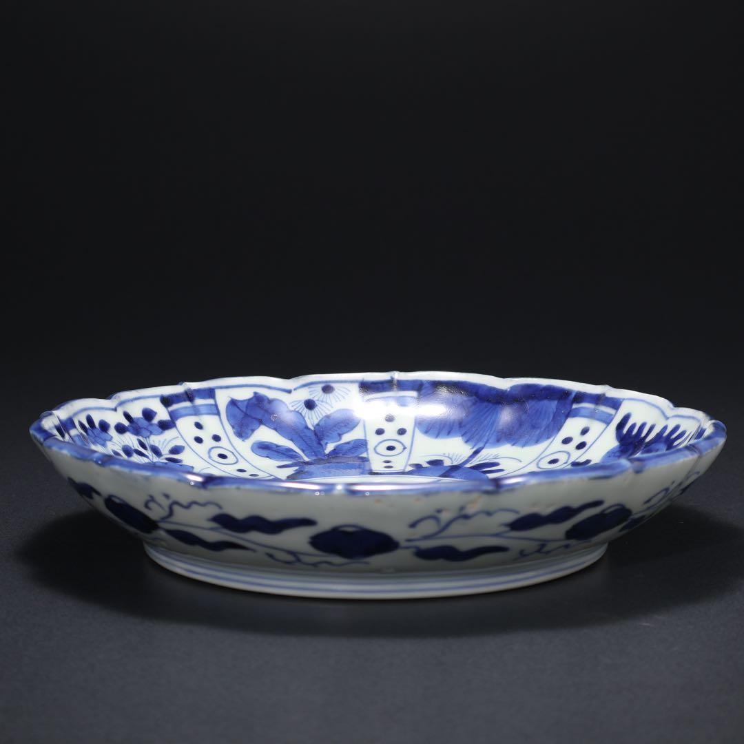 伊万里染付花鳥図七寸皿　∅21㎝　骨董　古伊万里　R0027w2B3