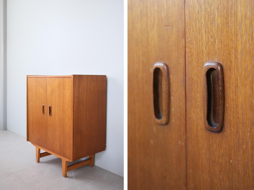 英国アンティークチークキャビネット/木製サイドボード/キッチン収納(91-160