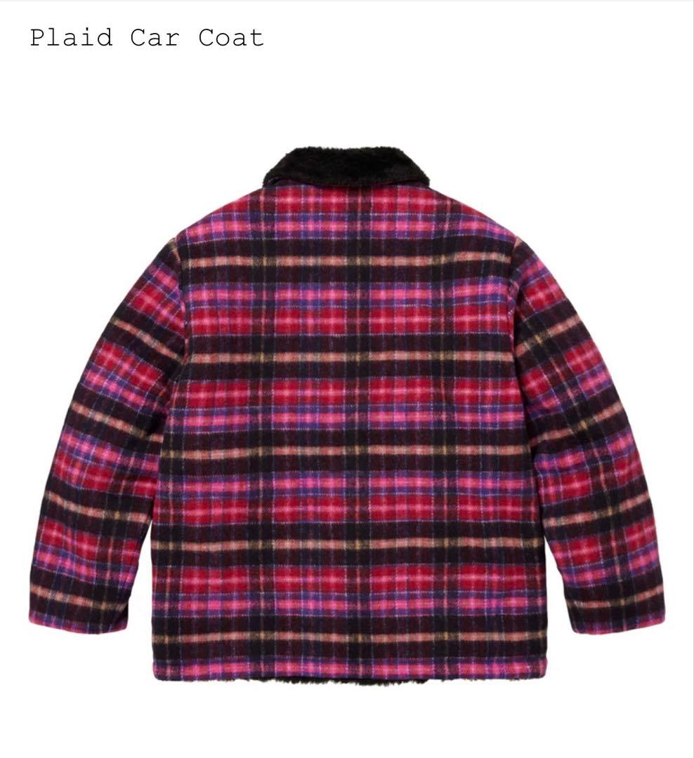 Supreme Plaid Car Coat サイズM ステッカー5枚付