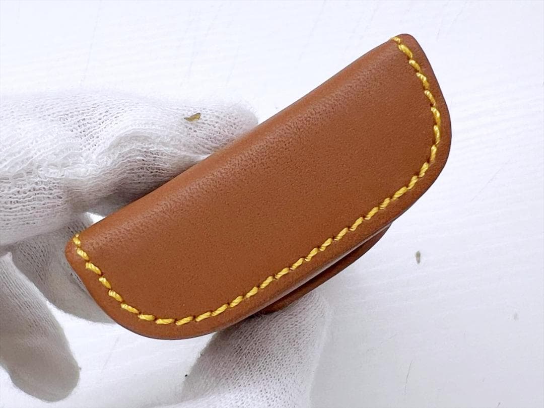 未使用　モンブラン　ロゴ　ペンケース　２本差し　ブラウン　レザー　3119579